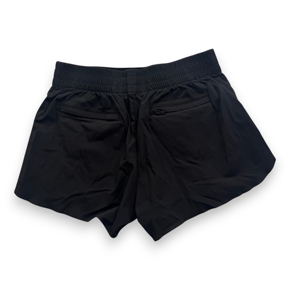 Athleta Trekkie Shorts Black Ripstop Hiking Travel Zip Pockets 291730 Size 4 - Picture 2 of 16